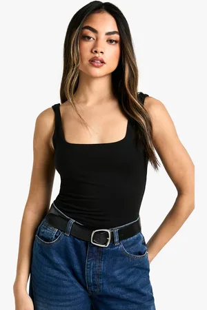 Boohoo Womens Double Layer Modal Jersey Sleeveless Bodysuit - - 14