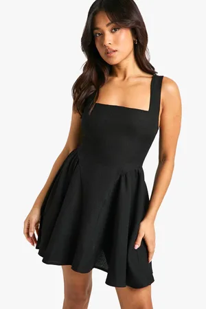 Boohoo Womens Petite Fitted Skater Dress - - 8