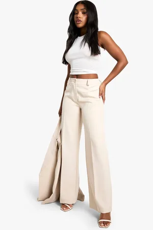 Boohoo Womens Woven Tailored Slim Straight Leg Trouser - - 12