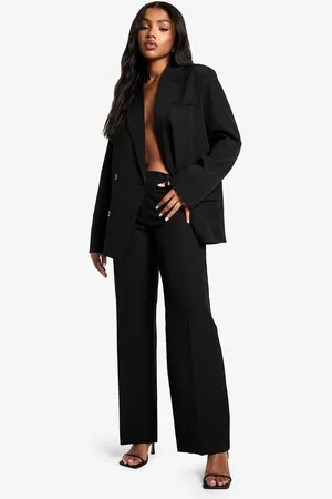 Boohoo Womens Woven Tailored Slim Straight Leg Trouser - - 16