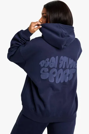 Boohoo Womens DSGN Sport Bubble Print Oversized Hoodie - - XL
