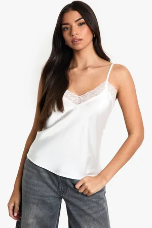Boohoo Womens Satin lace trim cami - - 14