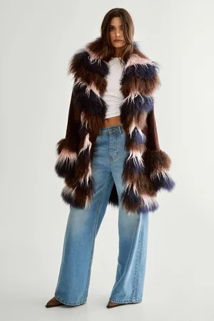 NASTY GAL Womens Premium Real Suede And Shearling Coat - - 10