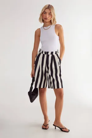 NASTY GAL Womens Striped Print Tailored Jort - - 6