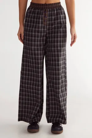 NASTY GAL Womens Splice Check Straight Leg Pant - - 6