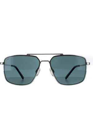Serengeti Aviator Shiny Silver Saturn Petrol Blue Polarized Aitkin - - One Size