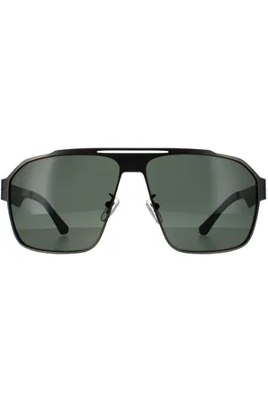 Police Aviator Matte Satinised Bakelite Grey Green Polarized SPLL08 Summit 1 - - One Size