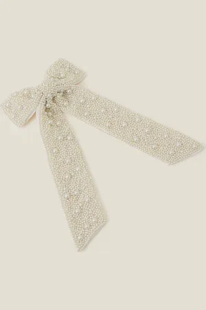 Accessorize Womens Statement Pearl Bow Barre - - One Size
