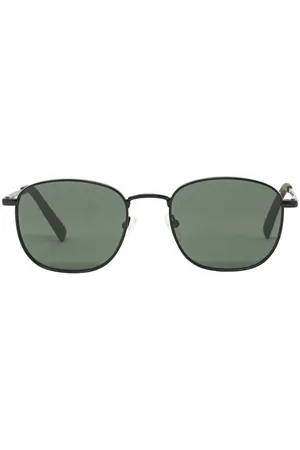 Calvin Klein Solid Green Lens Matte Sunglasses - One Size