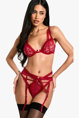 Boohoo Womens Ruffle Trim Cutout Suspender - - 14