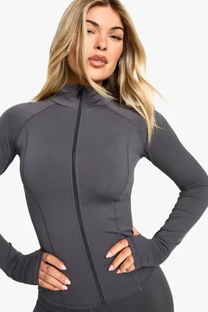 Boohoo Womens DSGN Studio Supersoft Peached Sculpt Zip Through Jacket - - XL
