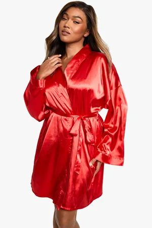 Boohoo Womens Plus Satin dressing gown - - 22