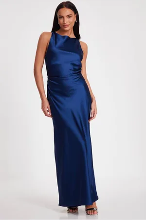 Quiz Womens Satin Ruched Midaxi Dress - 18
