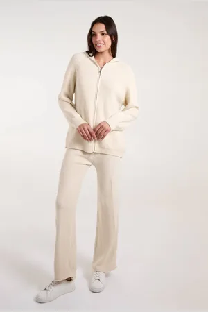 Blue Vanilla Womens Zip Front Hoodie Tracksuit Set - - One Size
