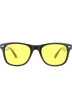 Montana Rectangle Turtle Yellow Polarized Sunglasses - - One Size