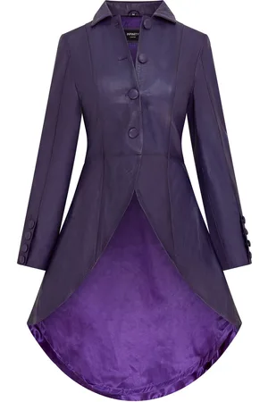 Infinity Womens Gothic Full Length Victorian Leather Coat - Vantaa - - 4XL