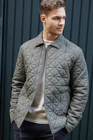 Threadbare Lightweight Collared Quilted Jacket - - M