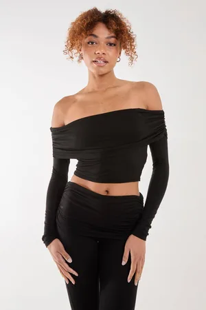 Pink Vanilla Womens Off the Shoulder Lounge Top - - L