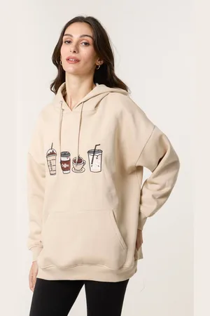 Blue Vanilla Womens Coffee Embroidered Hoodie - - One Size