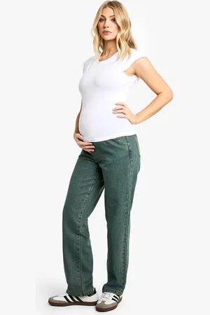 Boohoo Womens Maternity Over The Bump Boyfriend Jeans - - 10