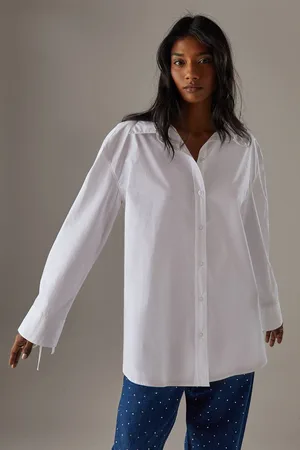 warehouse Womens Oversized Bow Back Shirt - - 10