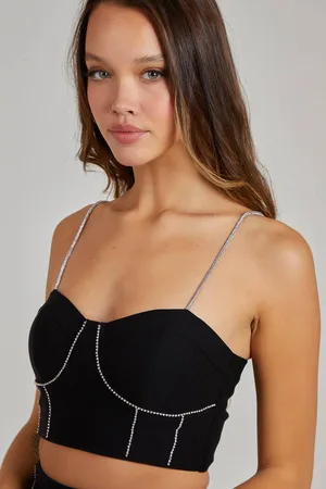 Pink Vanilla Womens Embellished Corset Top - - 12