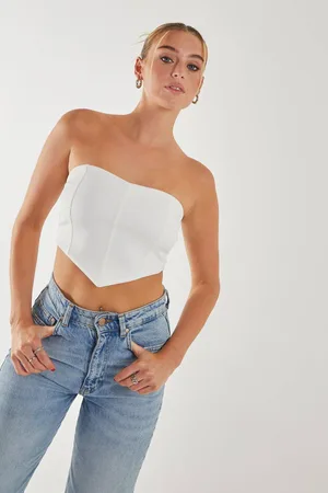 Pink Vanilla Womens Seam Detail Corset Top - - 8
