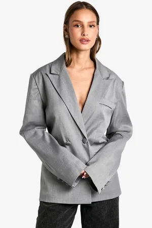 Boohoo Womens Tailored Double Breasted Blazer - - 16