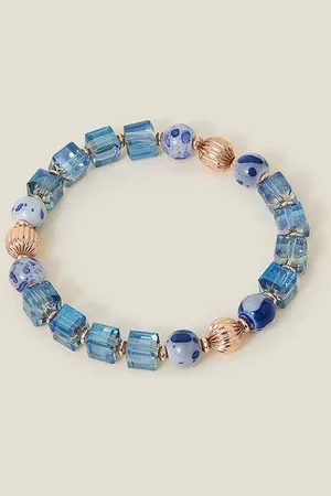 Accessorize Womens Chunky Bead Stretch Bracelet - - One Size