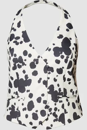 NASTY GAL Womens Plus Spot Print Tailored Waistcoat - - 26