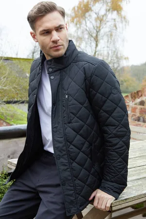 Threadbare Funnel Neck Diamond Quilted Jacket - - XL