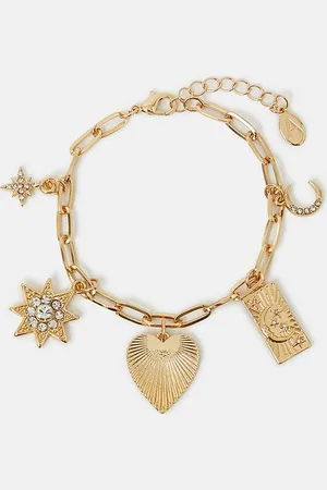 Accessorize Womens Celestial Charm Bracelet Gold - - One Size
