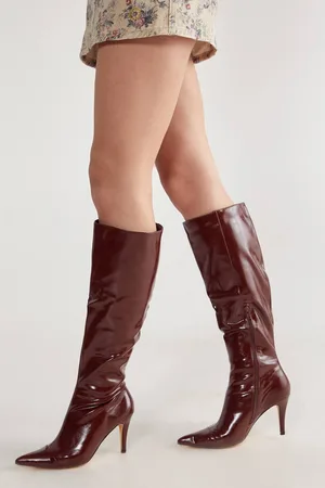 NASTY GAL Womens Faux Leather Knee High Pointed Boot - - 7