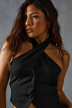 MissPap Womens Tailored Halter Neck Waistcoat - - 10
