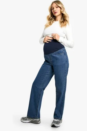 Boohoo Womens Maternity Over The Bump Boyfriend Jeans - - 14