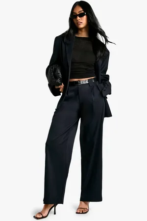Boohoo Womens Tailored Straight Leg Trouser - - 14