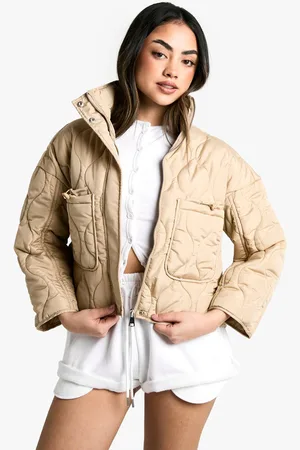 Boohoo Womens Quilt Detail Padded Jacket - - 12