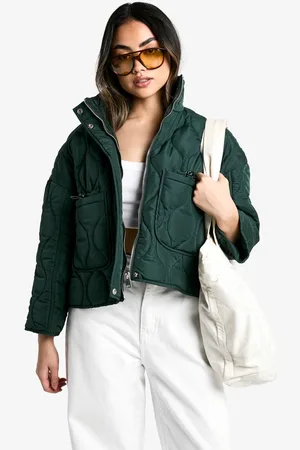 Boohoo Womens Quilt Detail Padded Jacket - - 10