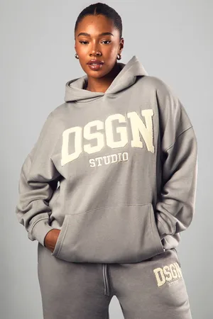 Boohoo Womens Plus DSGN Studio Applique Hoodie - - 22