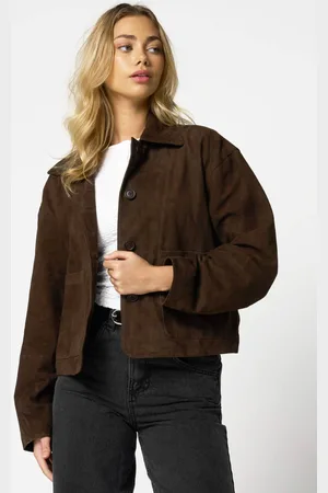 Barneys Originals Womens Goat Suede Jacket - 14