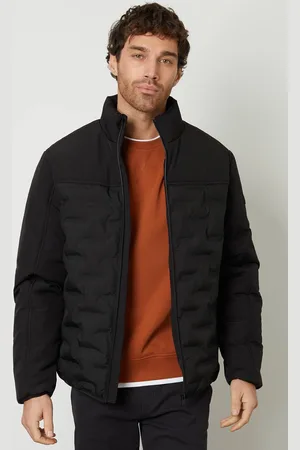 Threadbare Quilted Panel Funnel Neck Jacket - - S