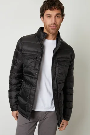 Threadbare Funnel Neck Utility Puffer Jacket - - S