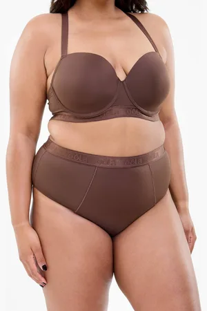Oola Lingerie Womens Chocolate Control High Waist Brief - - 14-16