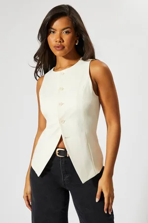 MissPap Womens Tailored High Neck Waistcoat - - 8