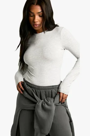 Boohoo Womens Basics Crew Neck Long Sleeve Bodysuit - - 16
