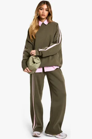 Boohoo Womens Stripe Detail Straight Leg Jogger - - S