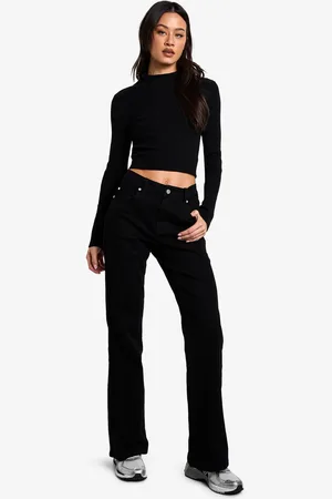 Boohoo Womens The Tall Low Waist Bootcut Jean - - 16/36L