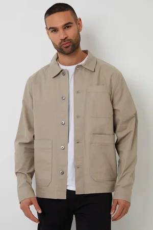 Threadbare Button Up Lightweight Collared Utility Jacket - - M