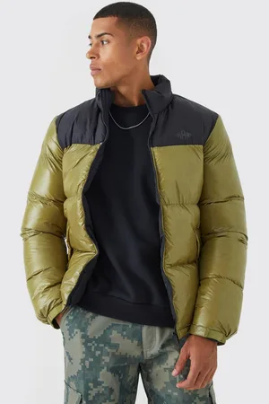 Boohoo Man High Shine Colour Block Puffer - - S