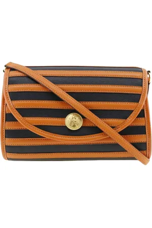 Hermès Preloved Striped Leather Crossbody Bag Women - Shopper Bags - One Size